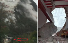 惠州矿产公司炸山  10吨巨石轰穿山脚祠堂︱有片