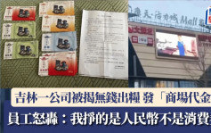 以券代薪｜吉林一公司用消費券出糧惹爭議  員工：我掙的是人民幣