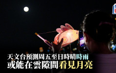中秋國慶︱天文台預測周五至日時晴時雨 稱或能在雲隙間看見月亮