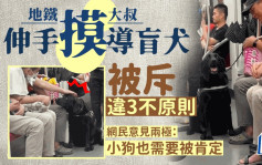 上海大叔地鐵伸手摸視障者導盲犬 動作掀網論戰