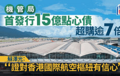 机管局首发行15亿点心债 超购逾7倍 苏泽光：证对香港国际航空枢纽有信心