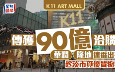 华润隆地传90亿洽购K11 ART MALL 趁淡市觅优质盘 接连买入商场物业