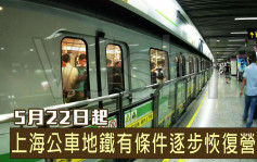 上海5月22日起 公车地铁有条件逐步恢复营运