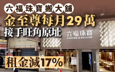 六福珠寶「搬大舖」 旗下金至尊每月29萬接手彌敦道原址 租金減17% 黃偉常：繼續增據點