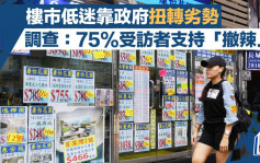 楼市低迷靠政府扭转劣势 调查：75%受访者支持「撤辣」