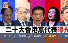 ( 独家 ) 二十大｜香港党代表曝光 包括骆惠宁、陈冬、卢新宁、罗永纲及郑雁雄