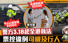 星岛申诉王｜警方3.18起全港执法 票控违例司机及行人