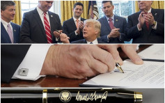 频频签行政命令　特朗普签字钢笔快用光