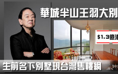 王羽生前名下別墅現台灣售樓網 開價1.3億港元