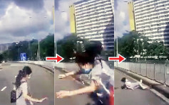 【車Cam直擊】沙田女途人捱貨車撞飛逾10米外 司機被捕