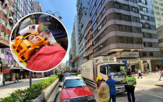 弥敦道4车相撞 跟车工人被困至少2伤