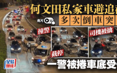 有片｜警公主道擎槍截可疑車 男警捱撞捲車底 同袍大叫：唔好瞓呀頂住！