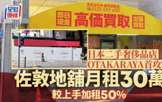 日本二手奢侈品店OTAKARAYA首攻港 佐敦地舖月租30萬 較上手加租50%