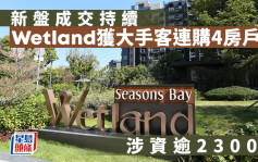 新盤成交持續  Wetland獲大手客擲逾2300萬連購4房戶