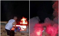 澳洲漢後院燒烤添助燃劑 突爆火球險燒死