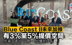 Blue Coast II未来加推 有3%至5%提价空间 同系3项目下周一加价约3%