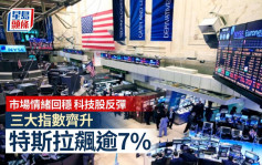 美股｜市場情緒回穩科技股反彈 三大指數齊升 特斯拉飆逾7%