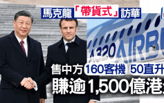 马克龙带货｜空巴大卖160客机、50直升机 中船获210亿元大单