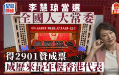 兩會︱李慧琼當選全國人大常委 歷來最年輕香港代表