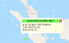 印尼西苏门答腊省对开海域发生2次6级地震