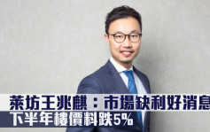 差估署数据回应｜莱坊王兆麒：市场缺利好消息 下半年楼价料跌5%