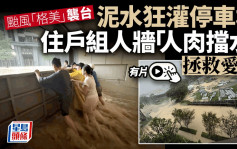 台风格美｜高雄停车场入口变激流住户「人肉挡水」 旗山凤山寺被淹｜有片