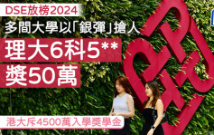 DSE放榜2024｜多间大学以「银弹」抢人 理大6科5**奖50万 港大斥4500万入学奖学金