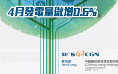 中廣核新能源1811｜4月發電量微增0.6%