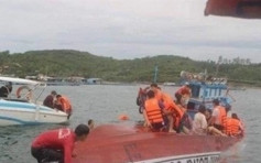 越南一艘觀光船翻沉 中國遊客一死一危殆