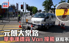 元朗大棠路货Van撞毙单车汉 司机涉危驾致他人死亡被捕