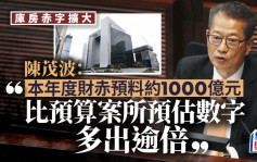 财政赤字︱陈茂波：预计今年度赤字约1000亿元 高于预算案所估算的481亿元