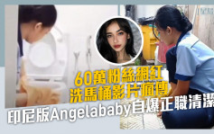 60萬粉絲網紅洗馬桶影片瘋傳 印尼版Angelababy自爆正職清潔工
