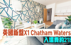 海外地產｜英國新盤X1 Chatham Waters 入場費約218萬