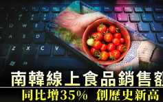 南韓線上食品銷售額同比增35% 創歷史新高
