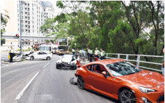 长沙湾大埔公路5车相撞 1司机伤