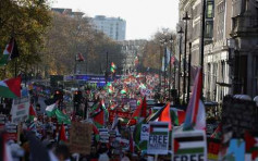 以巴冲突 | 伦敦民众游行吁加沙永久停火  主办单位料10万人参加