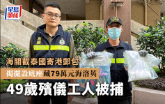 运毒邮包｜海关截泰国寄港邮包揭摆设底座藏79万元海洛英 49岁殡仪工人被捕