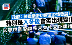 疫情│政府經審視最新疫情走勢 決定維持現行社交距離措施至12.14