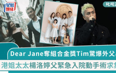 叱咤2024｜Dear Jane@Tim奪組合金獎驚爆老婆楊洛婷爸爸緊急入院做手術  台上求集氣為外父打氣