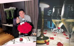 送玫瑰開香檳慶祝    丁子高楊千嬅燭光晚餐慶結婚12周年