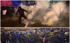 不满首轮投票结果　巴黎示威者聚集巴士底广场与警冲突
