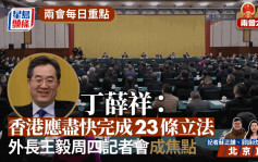 兩會每日精華｜丁薛祥：香港應盡快完成23條立法 外長王毅周四記者會成焦點