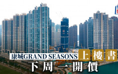 康城GRAND SEASONS今上樓書 下周一開價 涵蓋一至三房