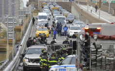 纽约布鲁克林大桥3车追撞事故 酿1死6伤