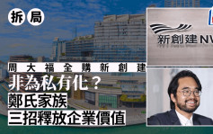 新創建全購｜鄭氏家族未必為私有化 揭三招釋放新世界估值