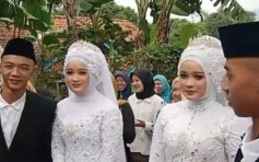 印尼双胞胎兄弟同日娶双胞胎姊妹 4人感情好婚后共居一屋