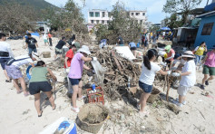 枯枝传出臭味 半百义工石澳清理「山竹」垃圾