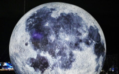 中秋前夕多區市民賞月 與觀塘海濱15米高巨月合照