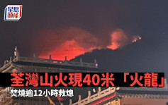 荃灣山火現40米「火龍」 焚燒逾12小時救熄