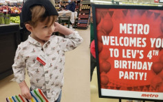 生日愿望成真 加拿大4岁男童在超市办生日派对